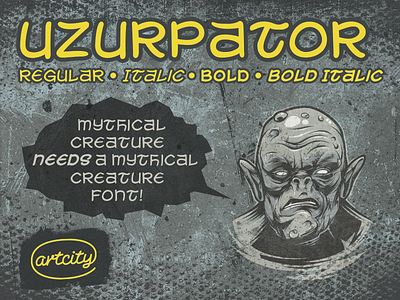 Uzurpator Font book comic comic book font fantasy horror mythical