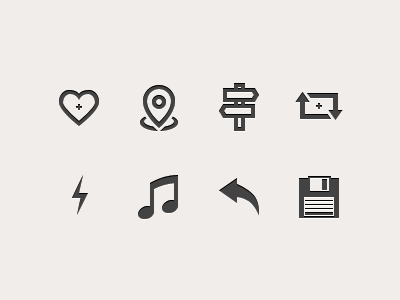 Icons Pack for Sale geo like retweet save tag undo