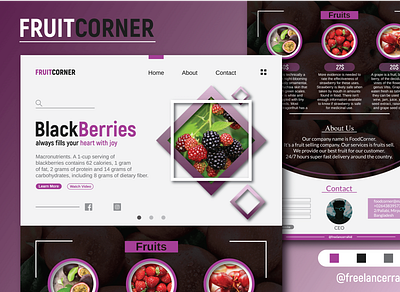 Food Corner brand design brand identity food app food web design logo folio userinterface website