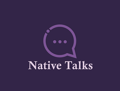 Native Talk app design brand design brand identity branding icon logo logo design logo folio minimal ui