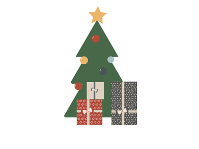 Christmas tree graphic design illustration vector