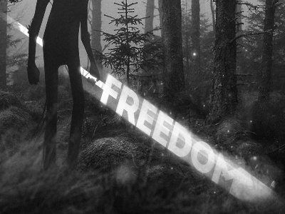 Freedom art bw forest freedom illustration weapon