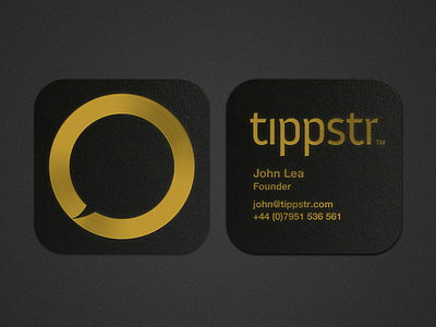 Tippstr Business Cards app branding graphic design graphics icon identity logo logotype mark tippstr