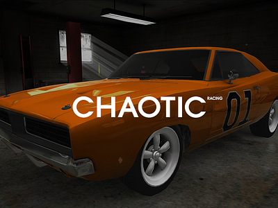 Chaotic Racing - Twitch Channel advertising branding car chaotic driving logo music racing twitch