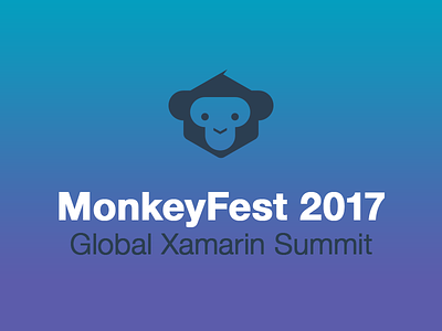 MonkeyFest Branding branding developer gradient logo microsoft monkey xamarin
