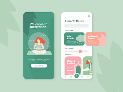 Meditation Mobile Application UI Design