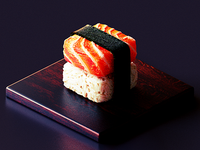The Sushi Platter 3dart blender blender3d blender3dart cycles lowpoly lowpolysushi photorealism photorealisticsushi sushi thesushiplatter