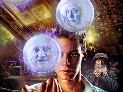 Book cover for E. Lukin's 'Portrait of a magician in his youth' book cover digital manipulation fantasy photoshop russian