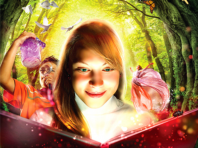 Book cover for Brandon Mull's 'Fablehaven' book cover colibri digital manipulation fablehaven fairy fantasy photoshop