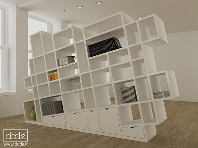 Mesh bookshelf... 3d bookshelf render rendering