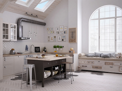 Ikea kitchen: breakfast... 3d interior interior design making of render rendering
