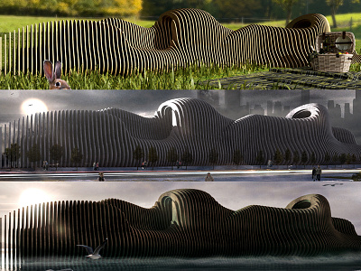 Parametric bench... isn't it? 3d architecture art artist bench cg cgi design parametric parametrich render rendering