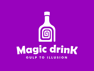 Gulp to Illusion🌀🍷 design logo logodesign logodesigner magicdrink meaningful meaningfullogo meaningfullogos wiitty