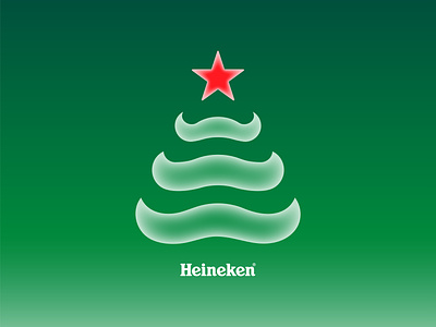 Heineken Print Advert / Bull + Christmas tree 2021 glassmorphism glassmorphism2021 heineken heinekenadvert logo logodesigner printads printadvert