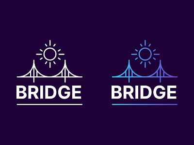 Logo idea branding branding design bridge graphics illustrator logo sun vector