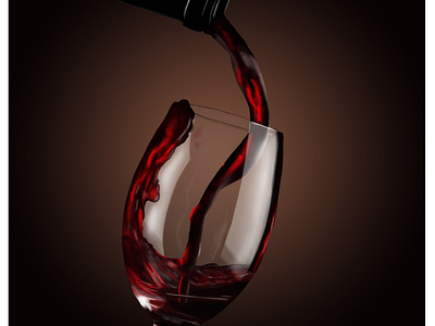 Red wine illustration