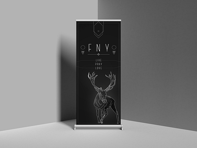 FNY Black banner design mockup