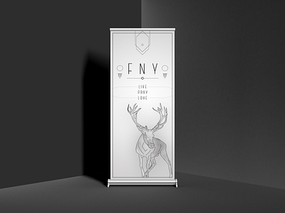 FNY White banner design mockup