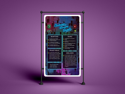 Electronic Messaging Board - Capstone Poster banner design capstone poster graphic design mockup poster design