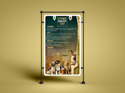 Veterinary Management System - Capstone Poster banner design capstone poster graphic design mockup poster design