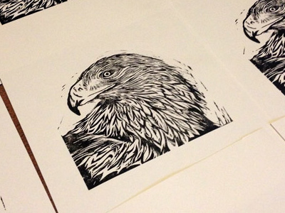 Eagle Linocut animal bird design eagle illustration linocut linoprint printmaking