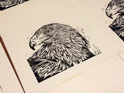 Eagle Linocut