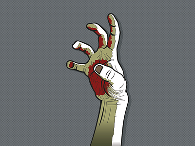 Zombie Hand anatomy blood design hand illustration illustrator poker undead vector zombie
