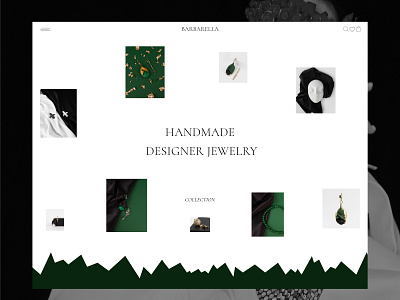 E-commerce design. Handmade jewelry Barbarella