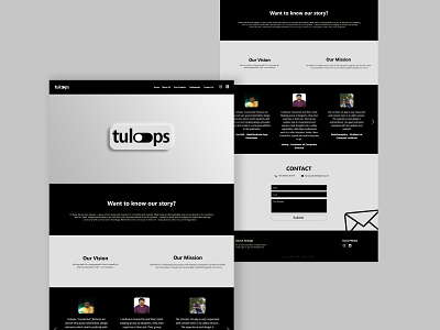 Tuloops - Landing Page design illustration landing page minimal ui ux web