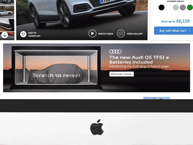 Audi Q5 Reveal Campaign advertising automotive interactive online banner web banner