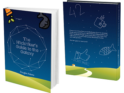 The Hitchhiker's Guide to the Galaxy Book Cover Design book book cover book cover design cover design graphic design