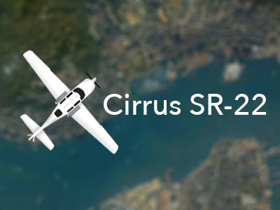 200x200 Cirrus SR-22 aircraft airplane pixel art plane