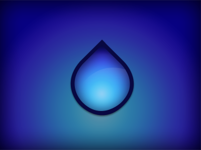Drop blue drop pretty rain water
