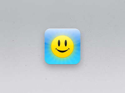 Happy Day blue face gloss happy icon ios shine sun texture yellow