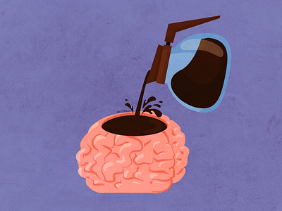 Coffee Brain brain coffee design flat illustration ui vector