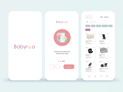 Babyroo: A rent baby necessities platform baby products uidesign uiux ux case study uxdesign