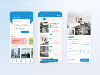 Booking Hotel Mobile App ui ui ux uidesign uiux