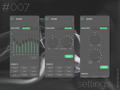 DailyUI 007 app daily 100 challenge daily ui daily ui 007 dailyui dailyui 007 dailyui007 dailyuichallenge design equalizer neomorphic neomorphism settings skeuomorphic skeuomorphism sound settings ui uidesign uidesigner ux