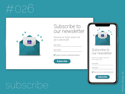 DailyUI 026 - version B app daily 100 challenge daily ui 026 dailyui dailyui 026 dailyui026 dailyuichallenge newsletter subscribe form newsletter subscriptions subscribe subscribe form uidesign uidesigner webdesign