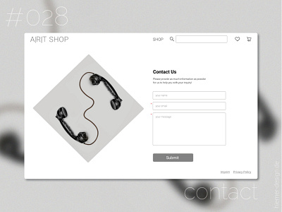 DailyUI 028 - version B contact form contact page contact us contactform daily 100 challenge daily ui 028 dailyui dailyui 028 dailyui o28 dailyui028 dailyuichallenge e commerce website uidesign uidesigner webdesign