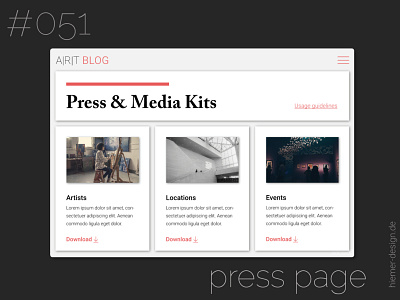 DailyUI 051 press page