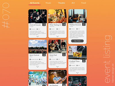 DailyUI 070 070 daily 100 challenge daily ui 070 daily ui 70 dailyui dailyui 070 dailyui70 dailyuichallenge event event list event listing events graphicdesign uidesign webdesign