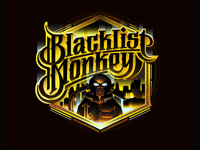 Blacklist Monkey animalista biks biksence custom logo. lettering logotype textlogo typography