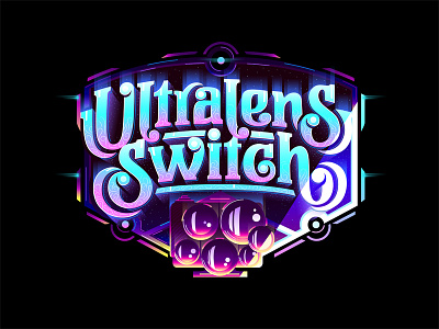 Ultralens Switch biks biksence custom futuristic logo. lettering logotype textlogo typography