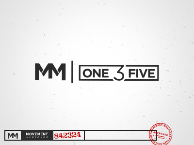 ONE3FIVE logo branding logo movement numbers