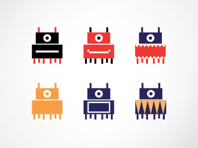 Tiny Chips Logo Template automatic computer droid geek icon logo logotype machine mascot monster robot robots