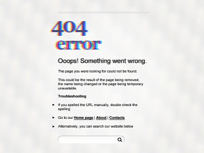 Blurred 404 Error Page