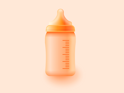 Baby's bottle icon illustration