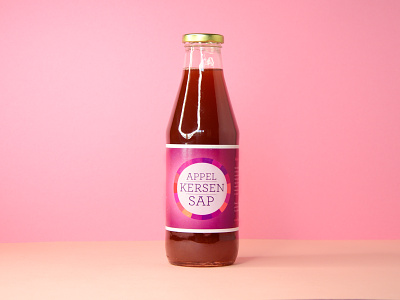 Cherry Juice Bottle Label branding design packaging photography