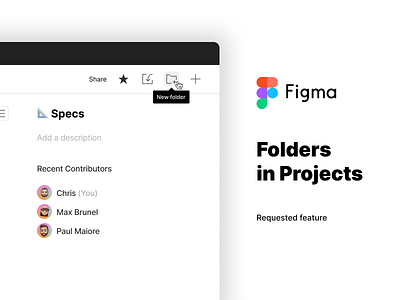 Figma requested feature: Folders in Projects app design feature figma folder organize project request soft